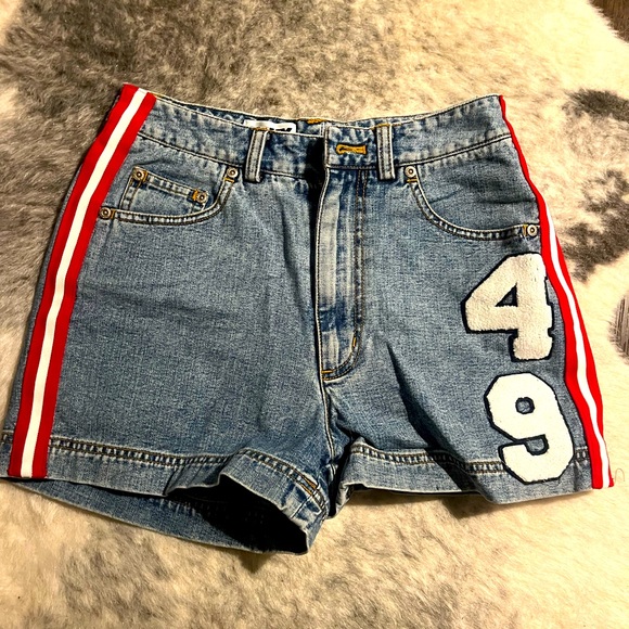 Vintage DKNY Denim High Wasted Shorts 4 - Picture 1 of 8